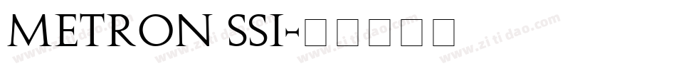 Metron SSi字体转换